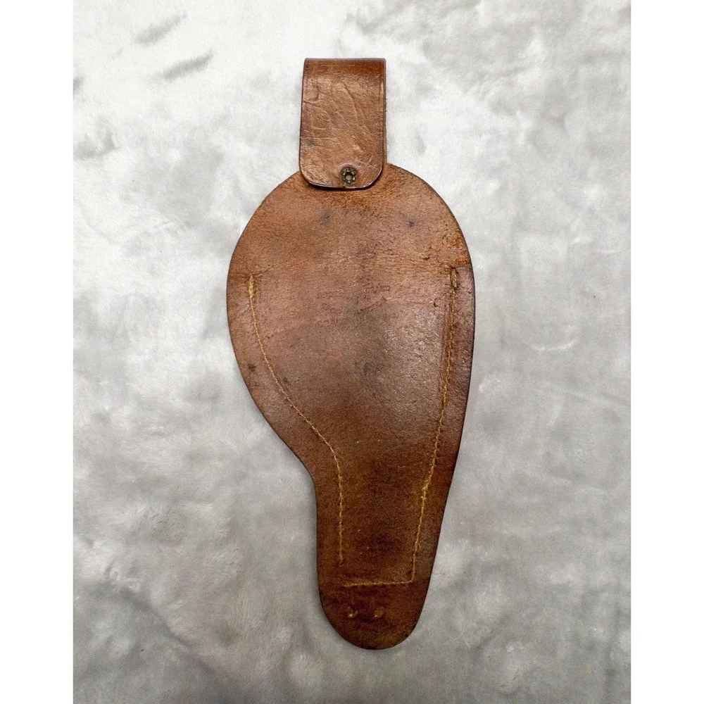 Moose Head Brown Leather Studded Western Holster Left Handed
